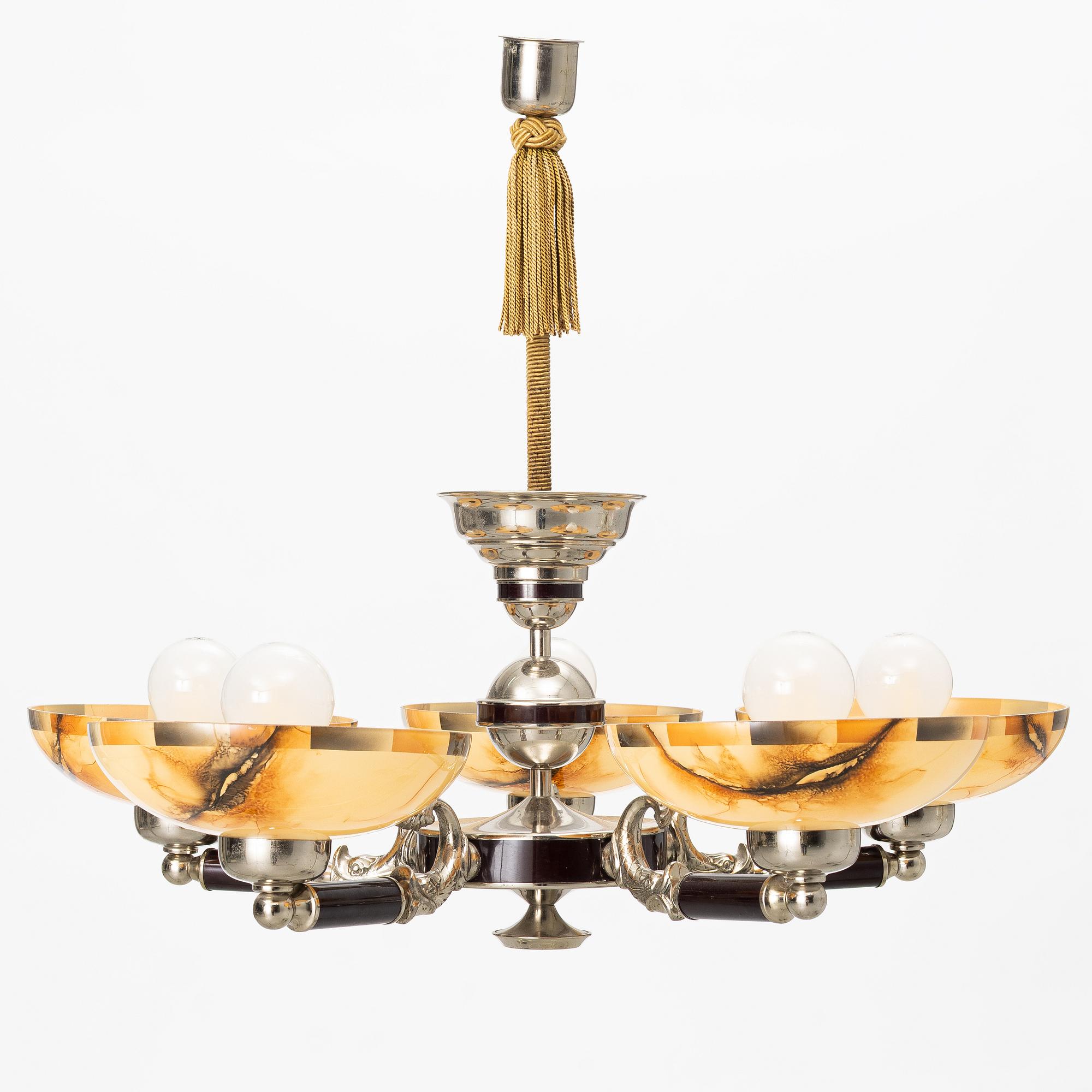 Ceiling lamp, 1920s.