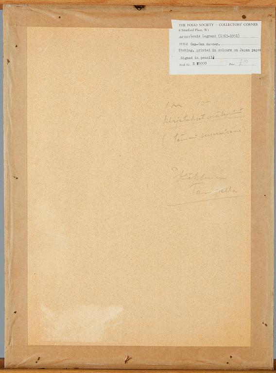 LOUIS LEGRAND, färgetsning, signerad.