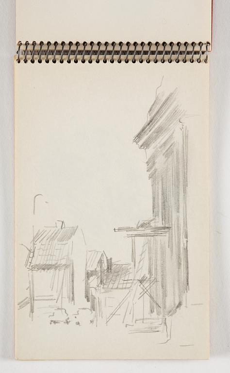 Lotte Laserstein, 10 små skissblock med teckningar.