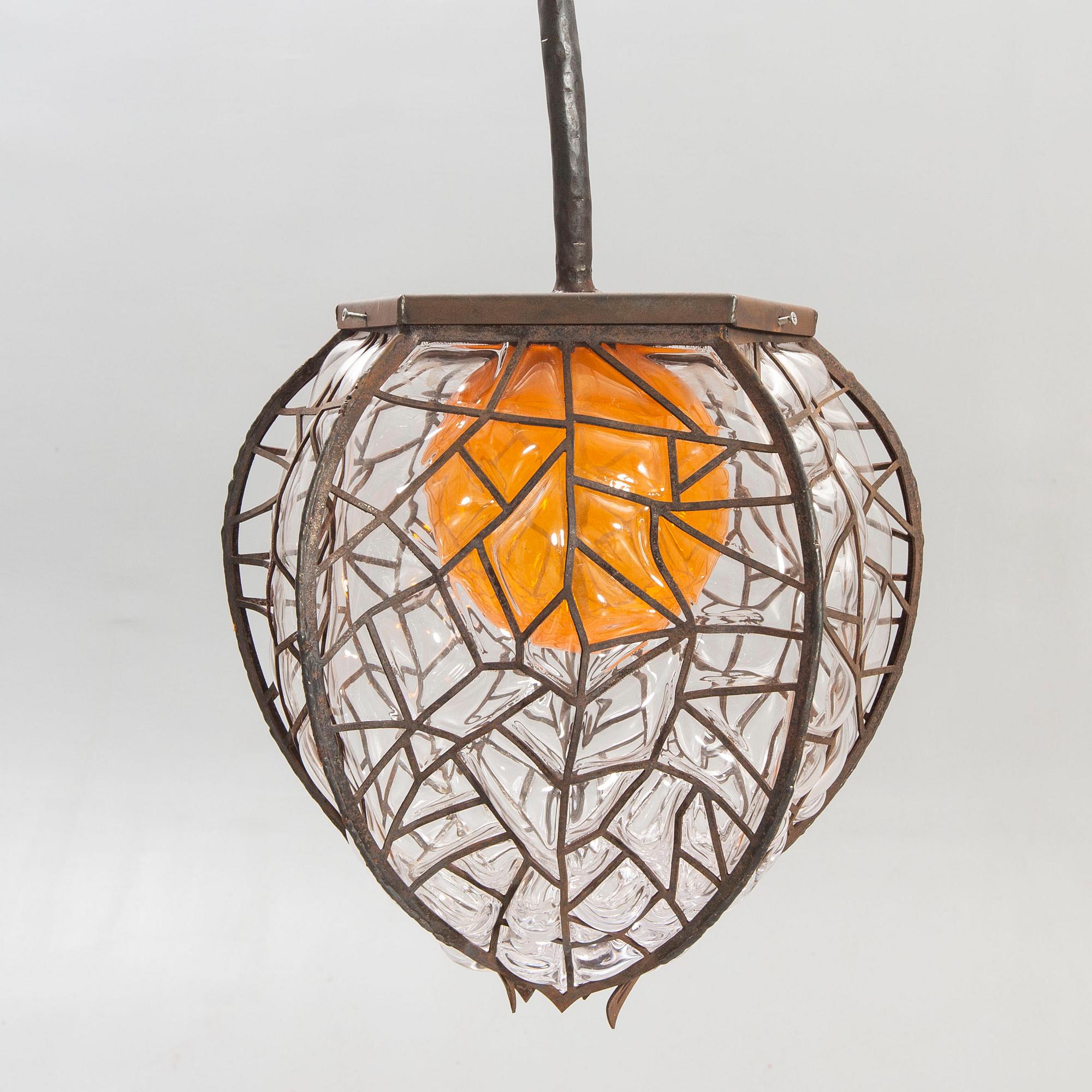 Elna Melusine Jolom, a signed numbered and dated glass and metal sculpture 5/5 2017.