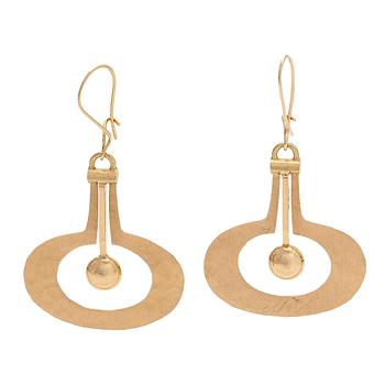 Tapio Wirkkala, örhängen, "Päron", 18K guld.