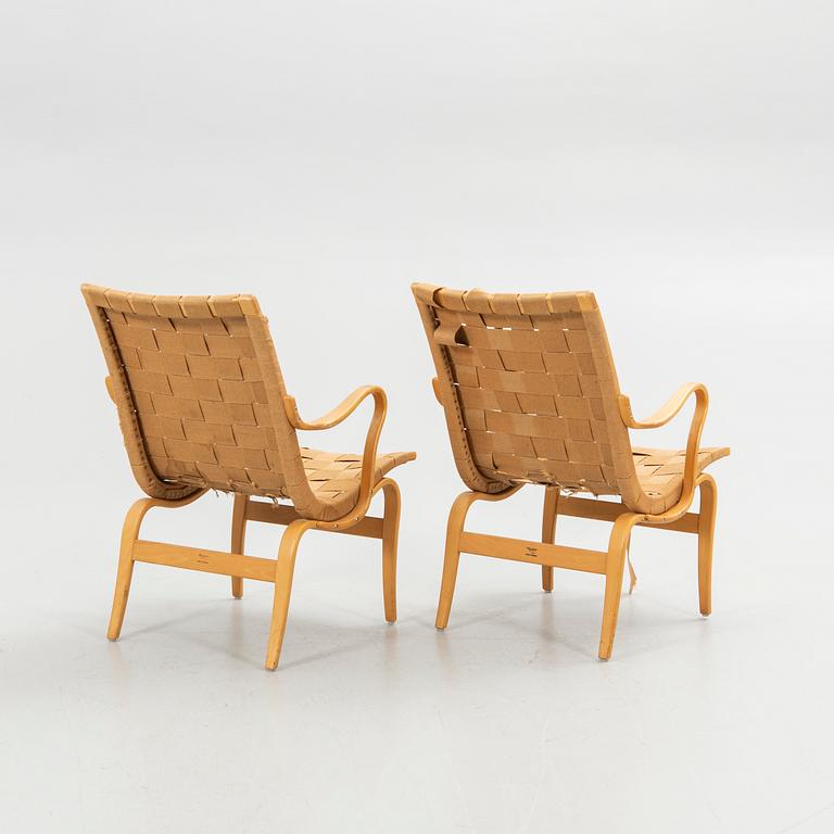 Bruno Mathsson, Armchairs, 6 pcs, "Eva", Karl Mathsson Company, Värnamo 1962.