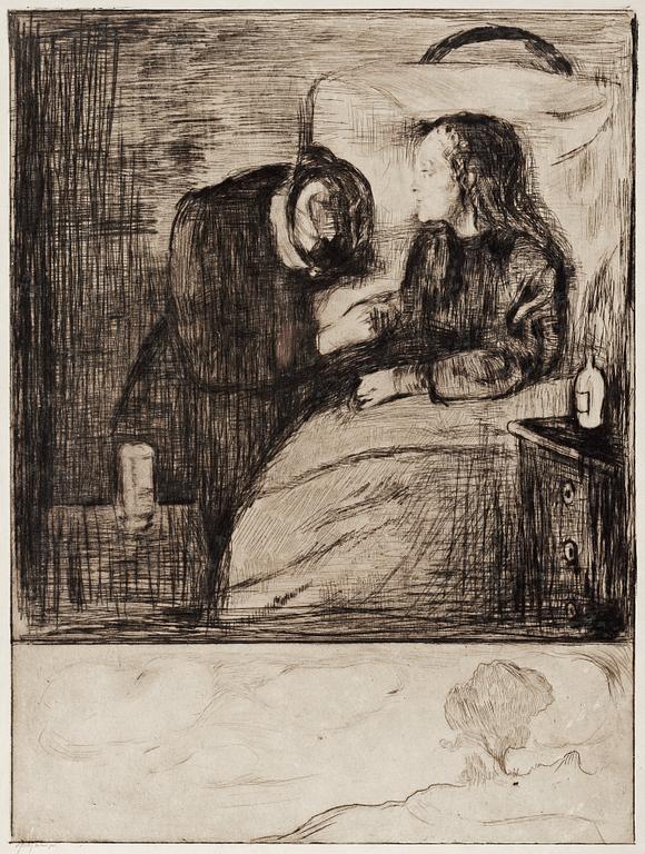 Edvard Munch, "The Sick Child" (Det syke barn I./ Das Kranke Kind I).