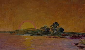 OKÄND KONSTNÄR , olja på duk, bär sign.