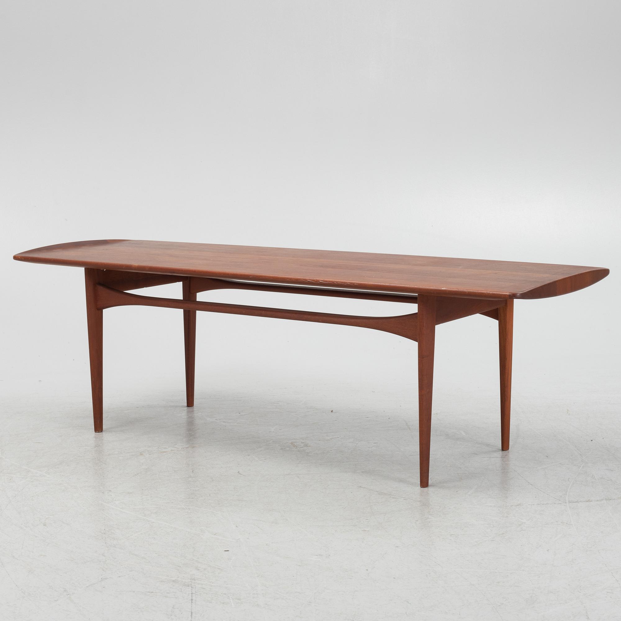 Tove & Edward Kindt-Larsen, a teak coffee table, FRance & Daverkosen, Denmark, 1950's/60's.