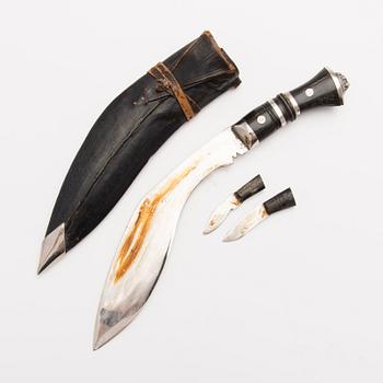 A 20th Century oriental Kukri knife.