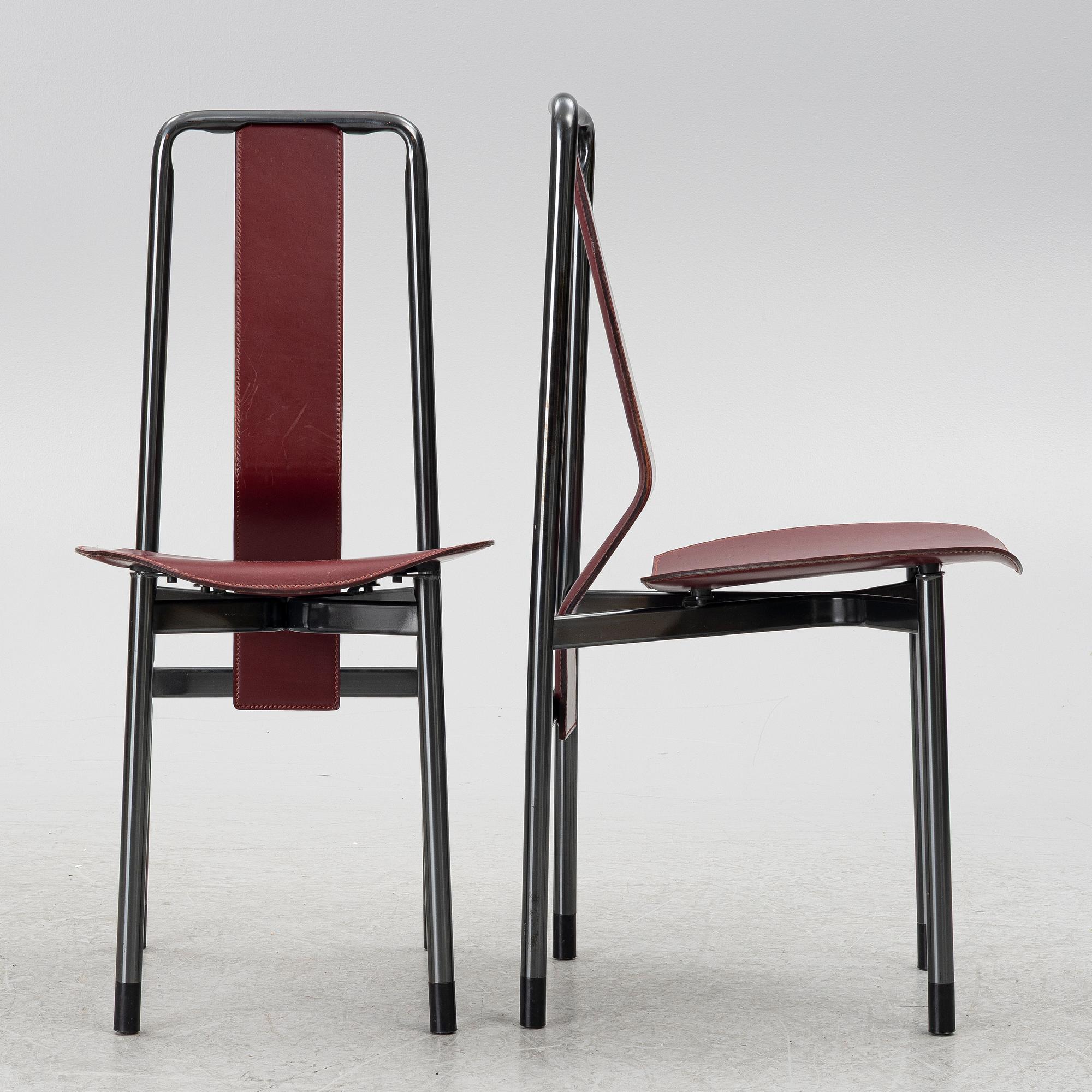 Achille Castiglioni, stolar, 6 st, "Irma", Zanotta, Italien.