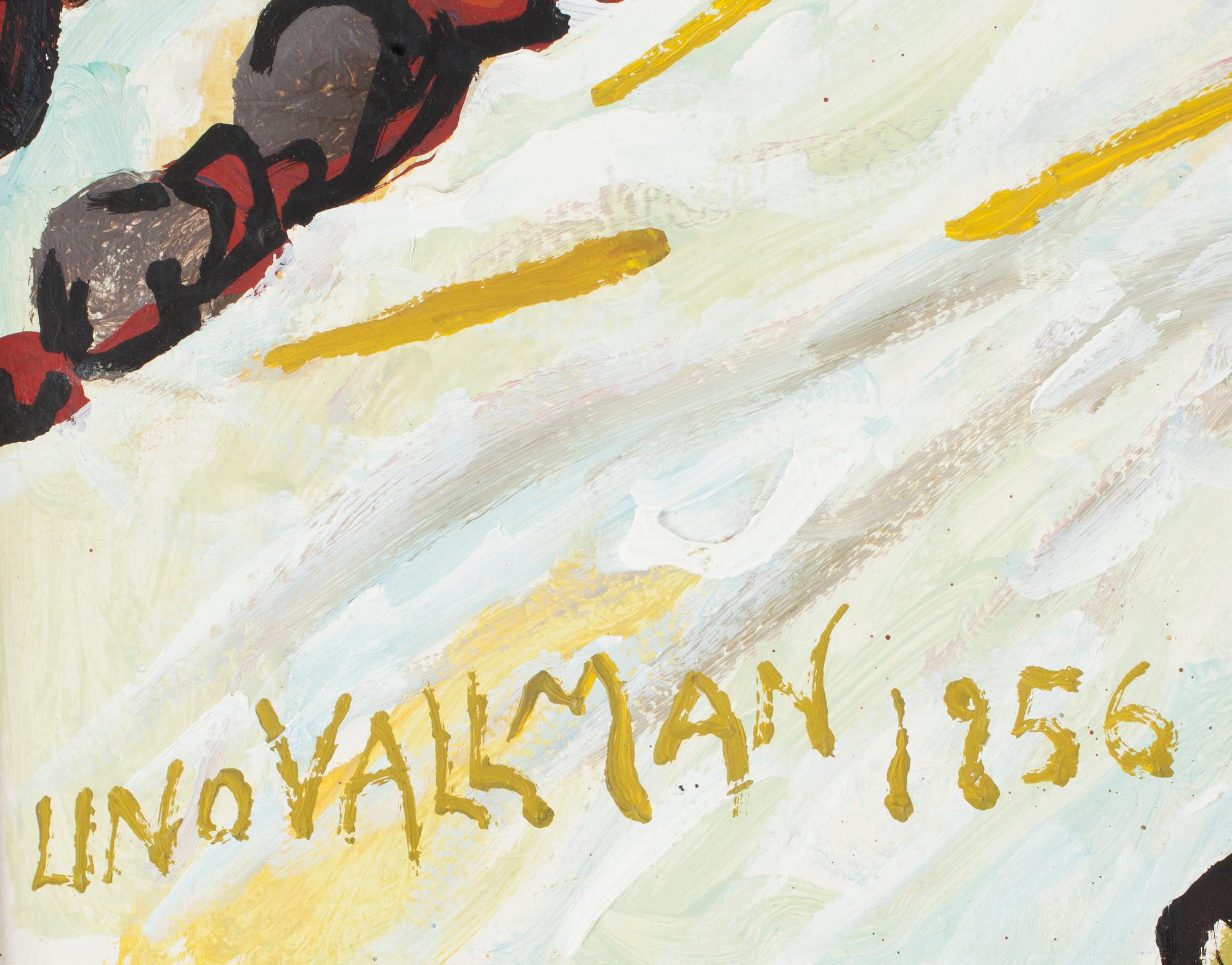 UNO VALLMAN, olja på pannå, sign och dat 1956.