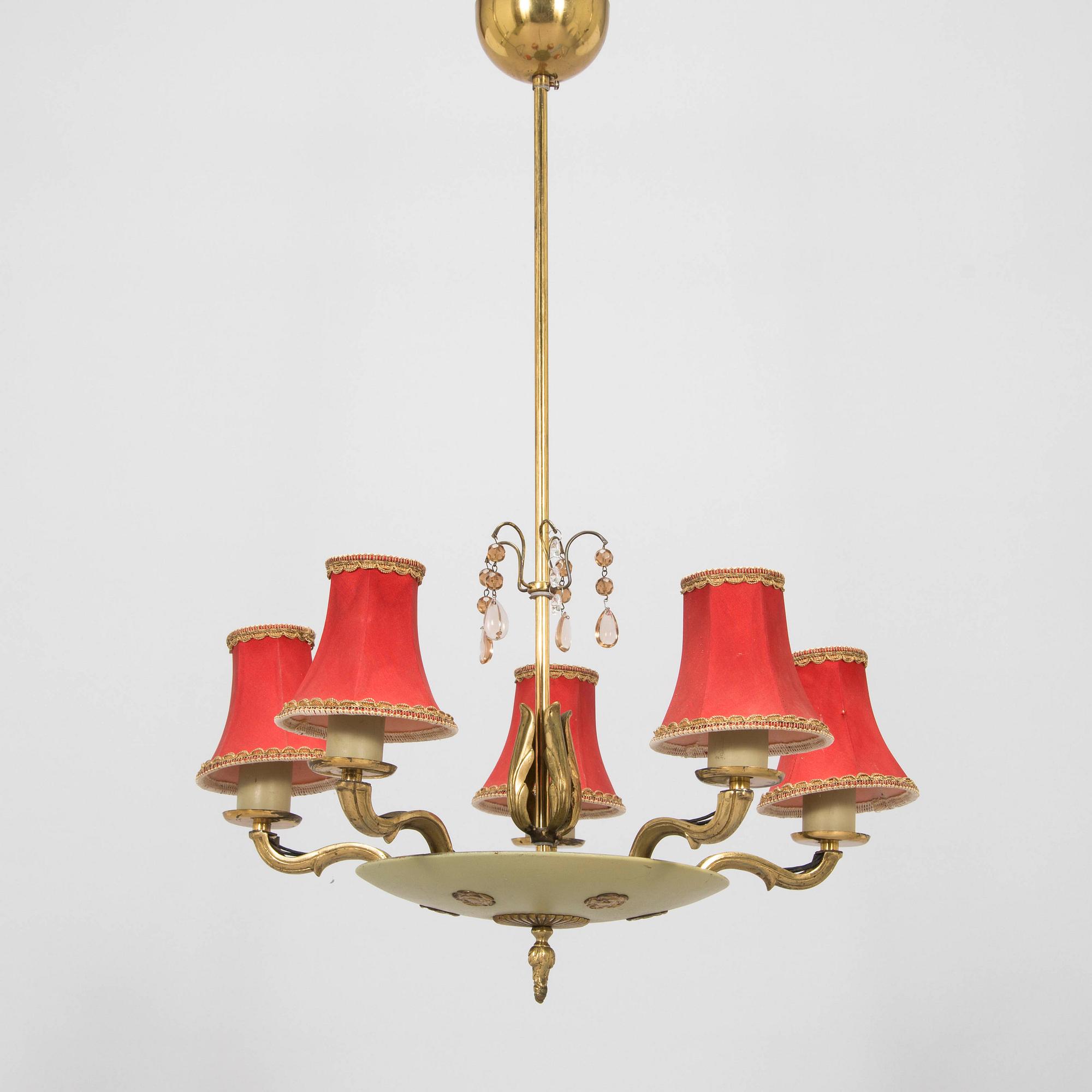Paavo Tynell, a 1930s chandelier '1374/5 for Taito.