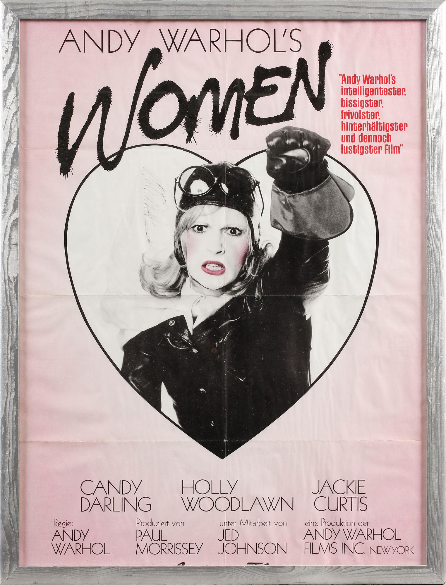 An movieposter, "Andy Warhol´s women..", from the secodn half of the 20th century.