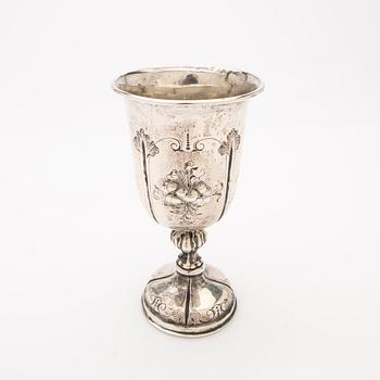Wine cooler, silver, Gustaf Dahlgren (active 1845-1875 in Malmö), 1871.