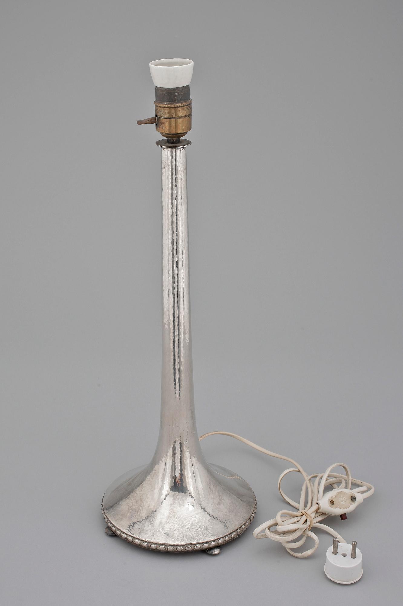 LAMPFOT, silver, C G Hallberg, Stockholm 1925.