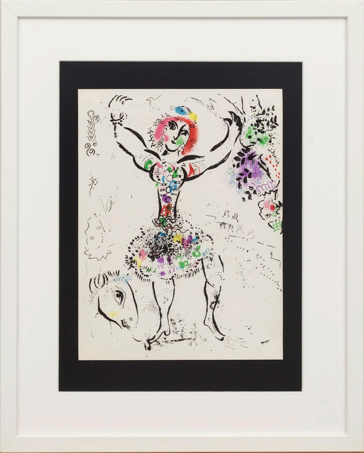 MARC CHAGALL, colour lithographe, unsigned, from Chagall Lithographe I 1960.