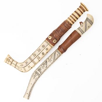 Two knives, unidentified craftsmen.