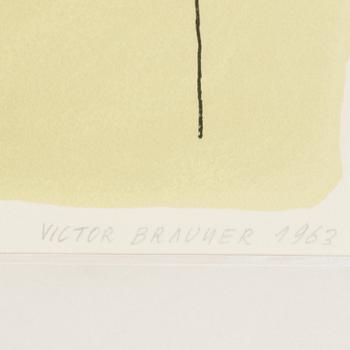 VICTOR BRAUNER, färglitografi, signerad och numrerad 60/75, daterad 1963.