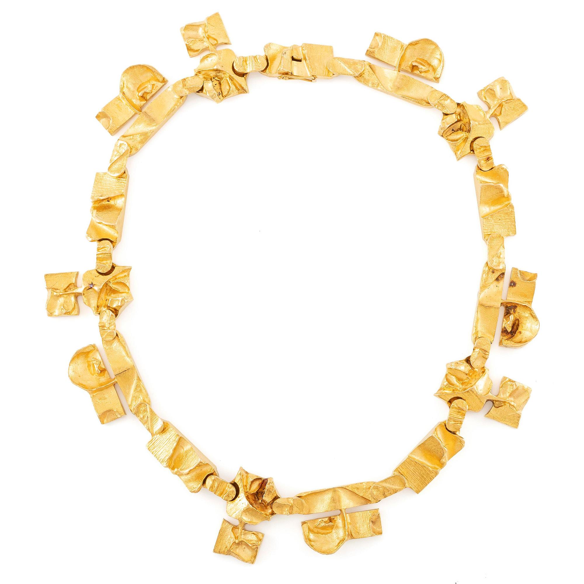 A Björn Weckström necklace "Tenochtitlan" 18K gold, Lapponia 1970.