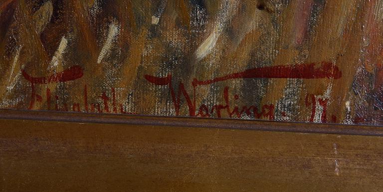 WARLING, ELISABETH. Olja på duk, sign o dat -97.