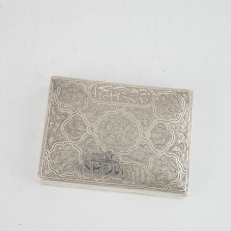 A silver cigar box, Alexandria, Egypt, 1916-1946.