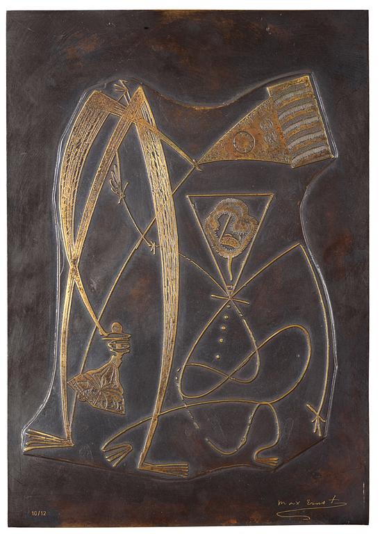 Max Ernst, Bronsrelief.