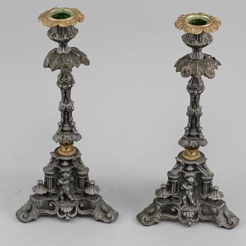 LJUSSTAKAR, ett par, 1800-talets andra hälft.