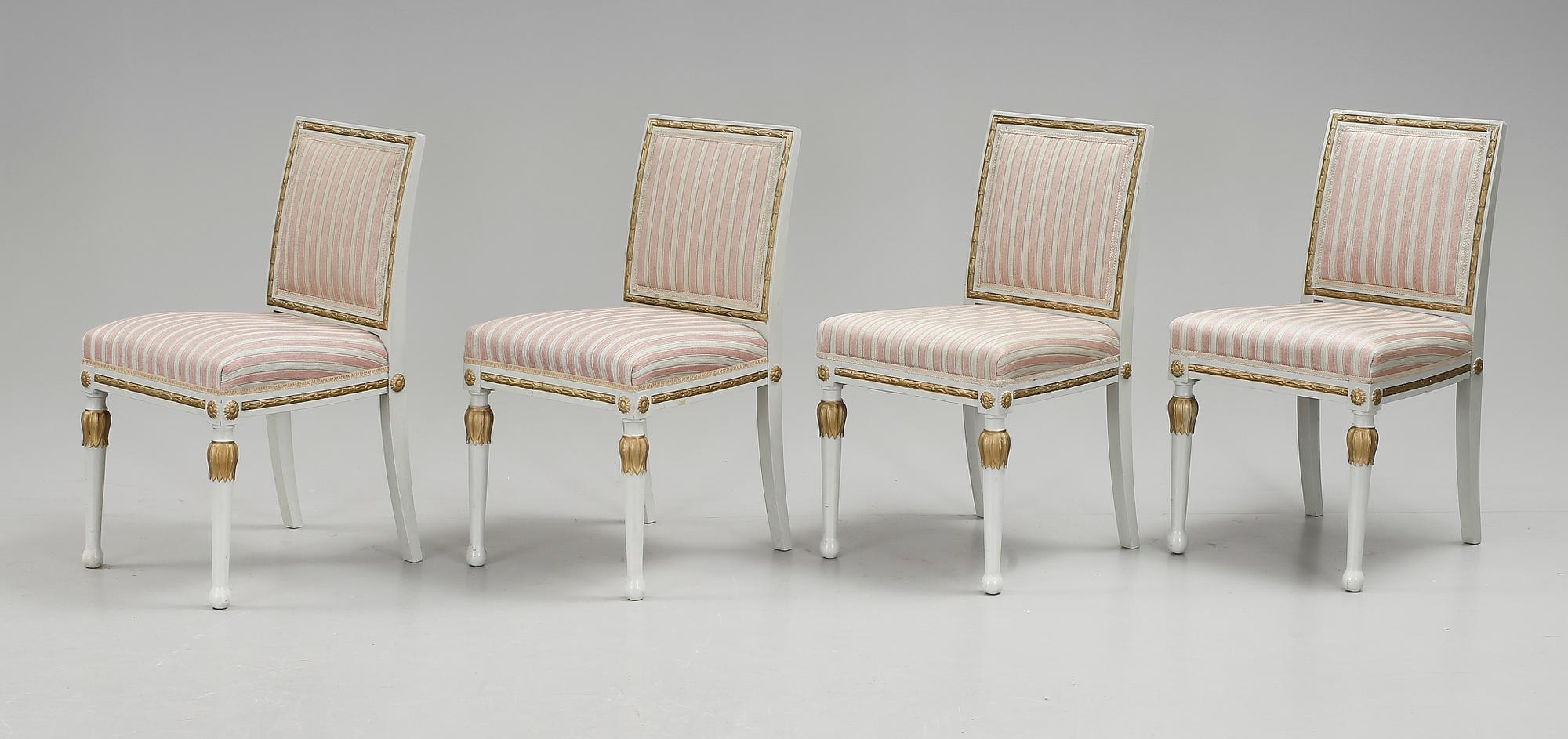 SALONGSGRUPP, 7 delar, gustaviansk stil, 1900-tal.