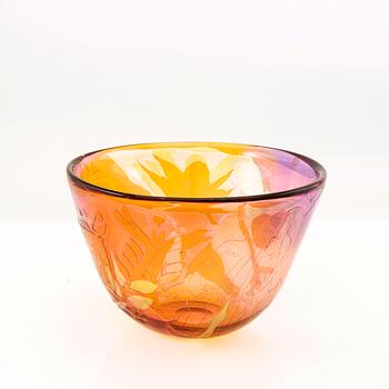 Ann Wärff, glass artist, signed and numbered Kosta bowl.