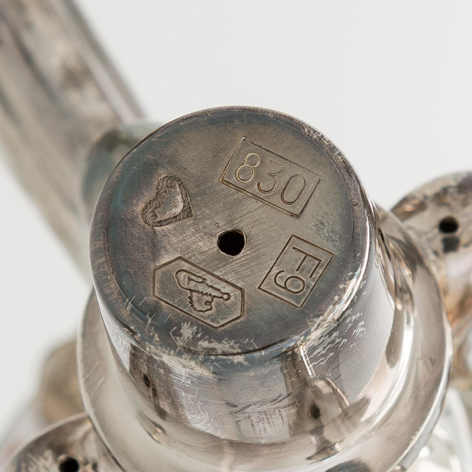 A pair of silver baroque style candelabra, Kultakeskus, Hämeenlinna 2007-2008.