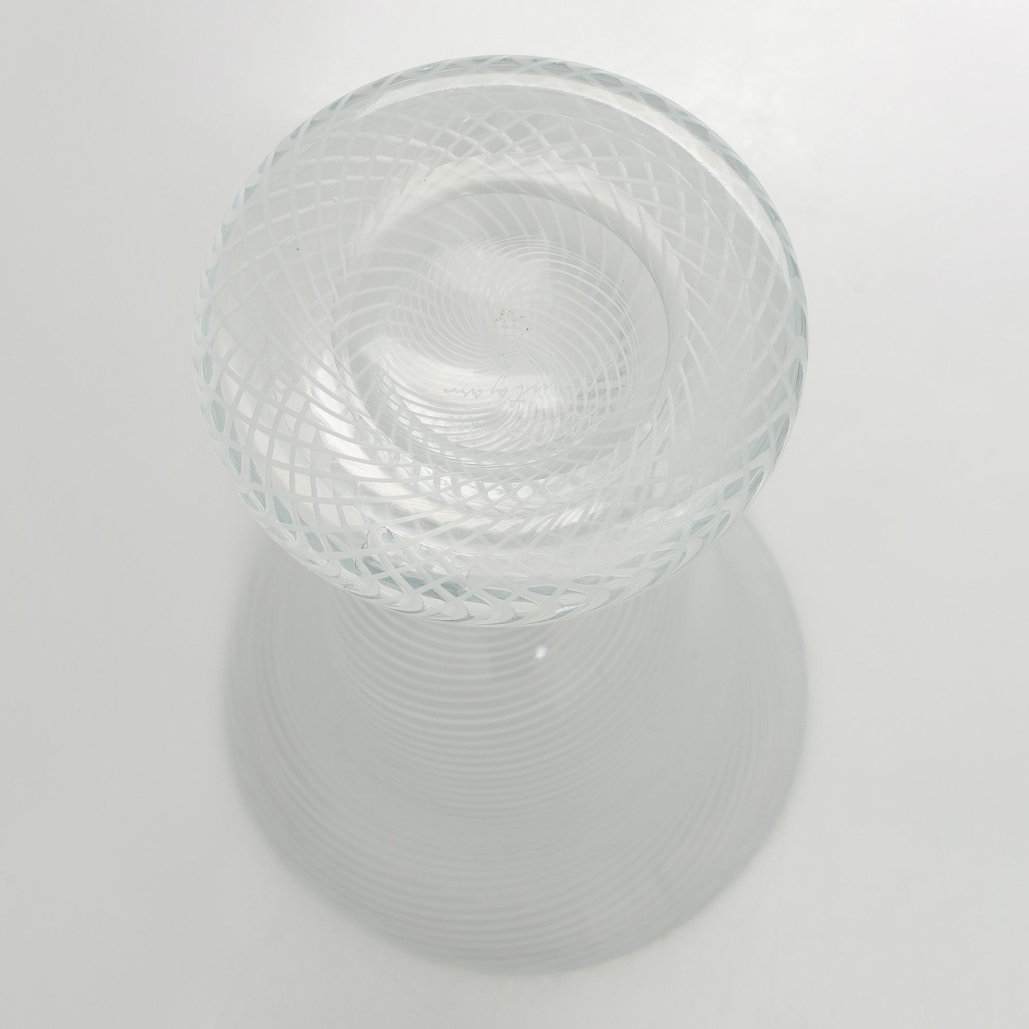 Heikki Orvola, pokal/vas, glas, signerad Heikki Orvola Nuutajärvi Iittala.