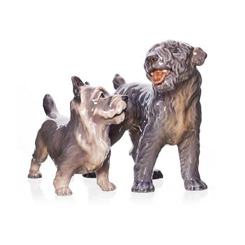 FIGURINER, 2 st, porslin, Dahl Jensen.