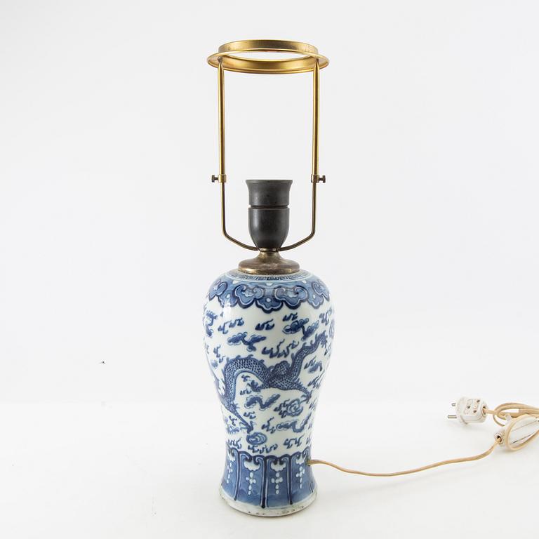 Table lamp/Vase China 20th century porcelain.