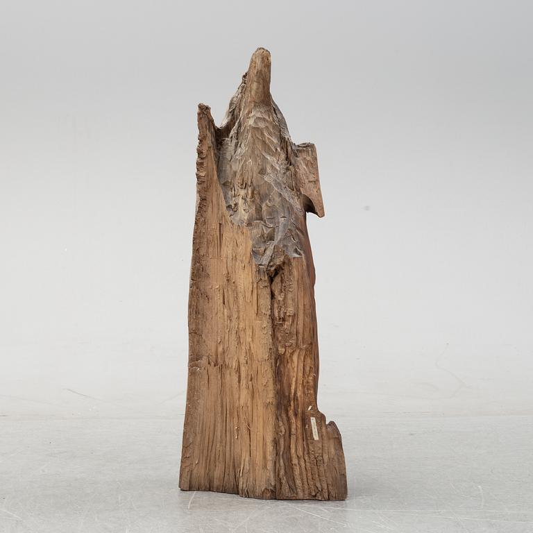 Alois Lindner, a wooden sculpture, signed and dated -55.