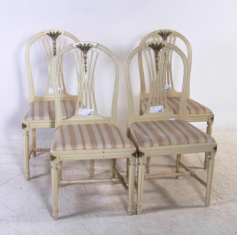 STOLAR, 4 st, gustaviansk stil, sent 1900-tal.