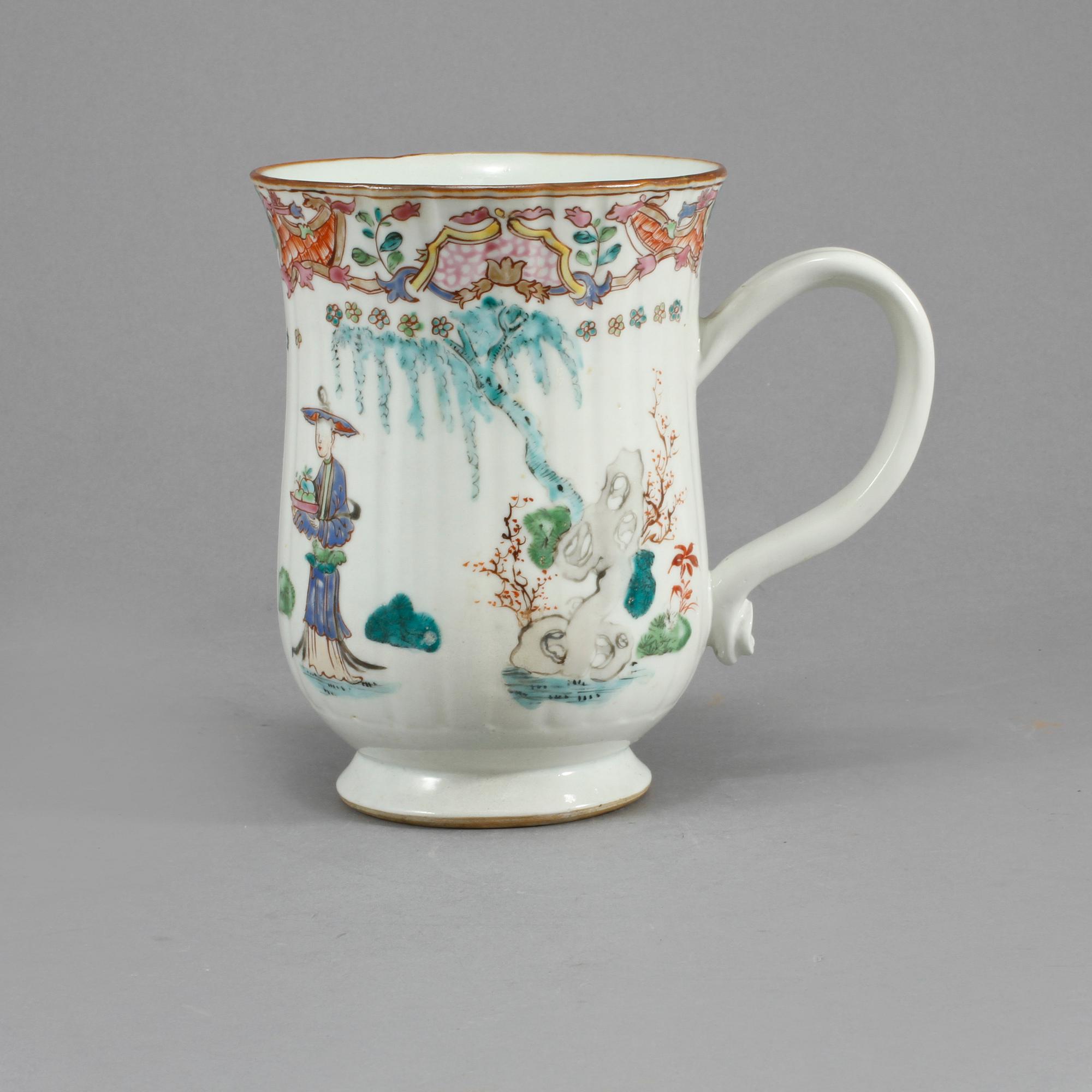 MUGG , porslin, Kina, 1700-tal.