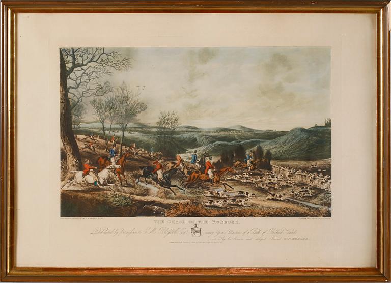 LITOGRAFISKA TRYCK, 2 st, England, 1800-/1900-tal.