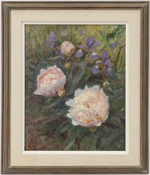 Bernhard Oscarsson, Peonies and irises.