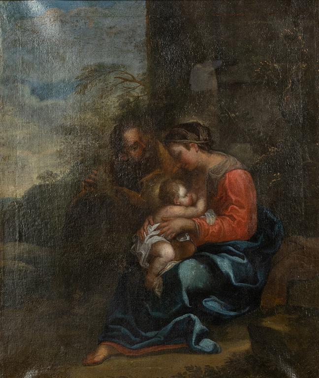 Italian school, 17th century. The Holy Family.