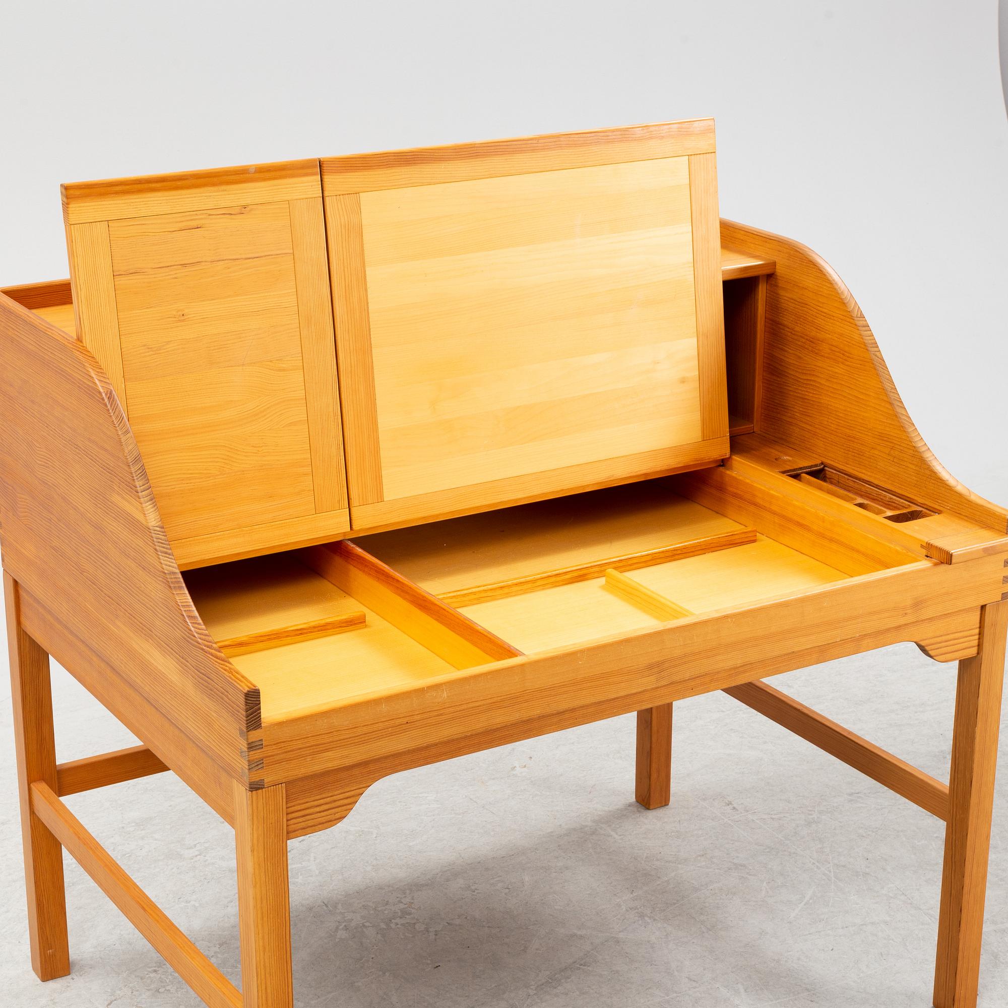 Andreas Hansen, an oregon pine secretaire, Hadsten Träindusti, Denmark, mid 20th century.