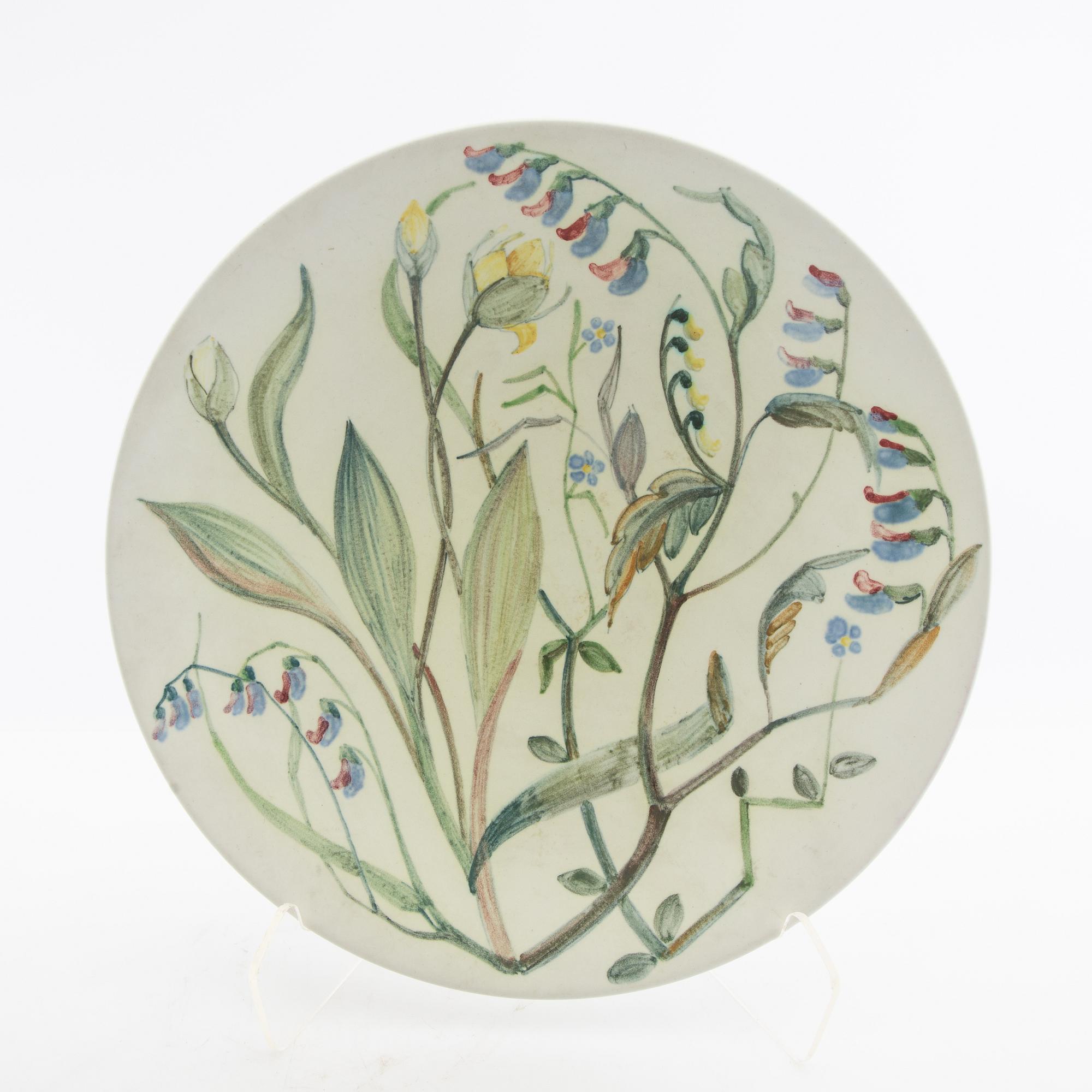 Carl-Harry Stålhane, vas samt skålfat Rörstrand 1900-talets mitt stengods.