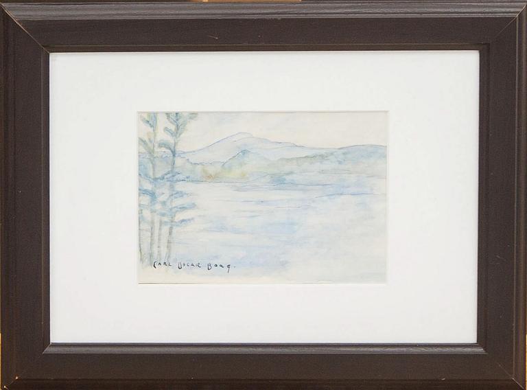 CARL OSCAR BORG, akvarell, signerad.