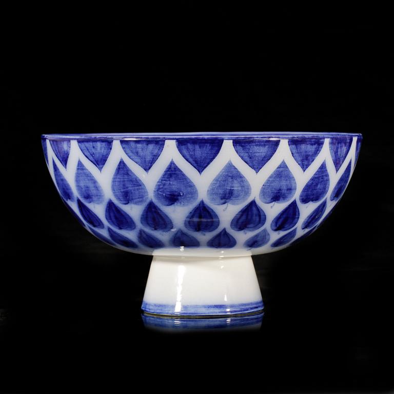 SKÅL PÅ FOT, flintgods, "Gripsholms", Arthur Percy, Gefle.