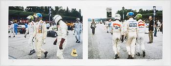 Kenneth Olausson, "Ronnie and Reine Wisell at Monza, 1972.".