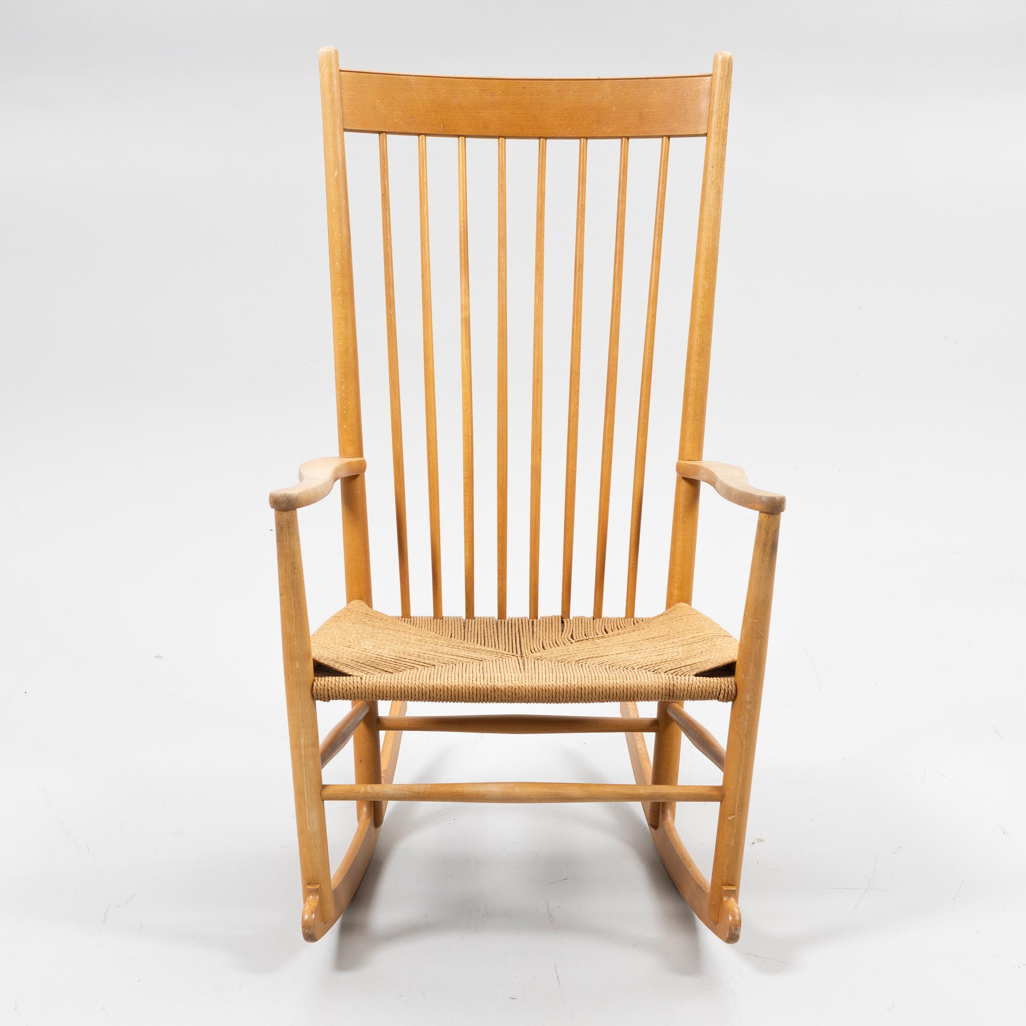 Hans J. Wegner, Rocking chair, "J 16", Denmark, late 20th century.