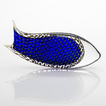 Skulptur, glas, signerad, formgivare Hanne Dreutler, glasblåsare Arthur Zirnsack, Studio Åhus 2002.