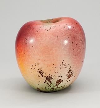 A Hans Hedberg faience apple, Biot, France.