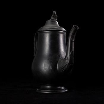 KAFFEKANNA, Black basalt ware, 1800-talets första hälft.