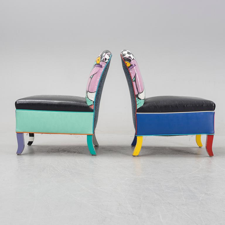 Harry Segil, a pair of 'Pop Marilyn' easy chairs.