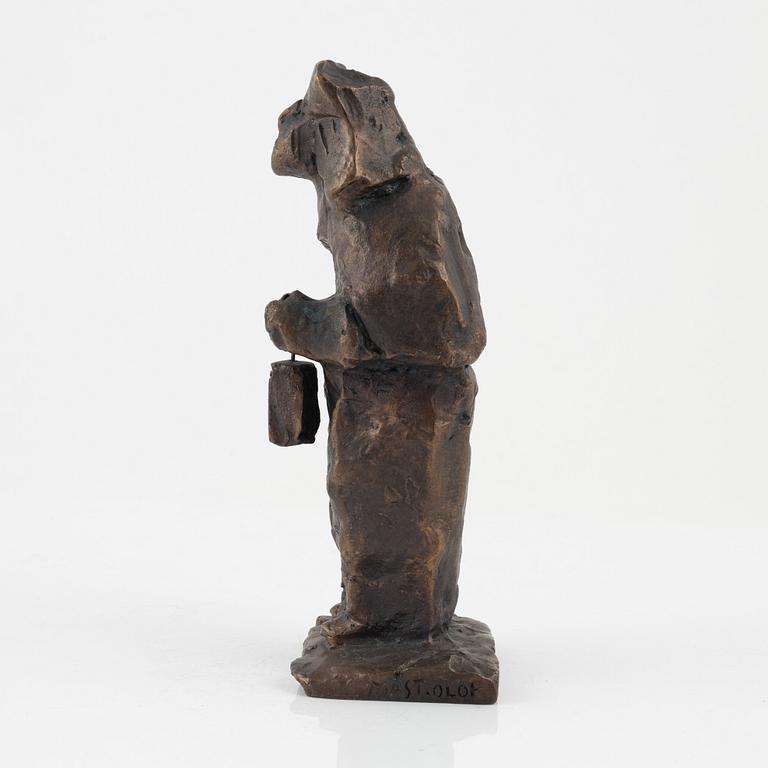 Bror Marklund, sculpture, signed, bronze, height 20.5 cm.