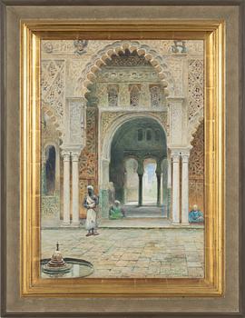 Frans Wilhelm Odelmark, Palatsinteriör, Alhambra.