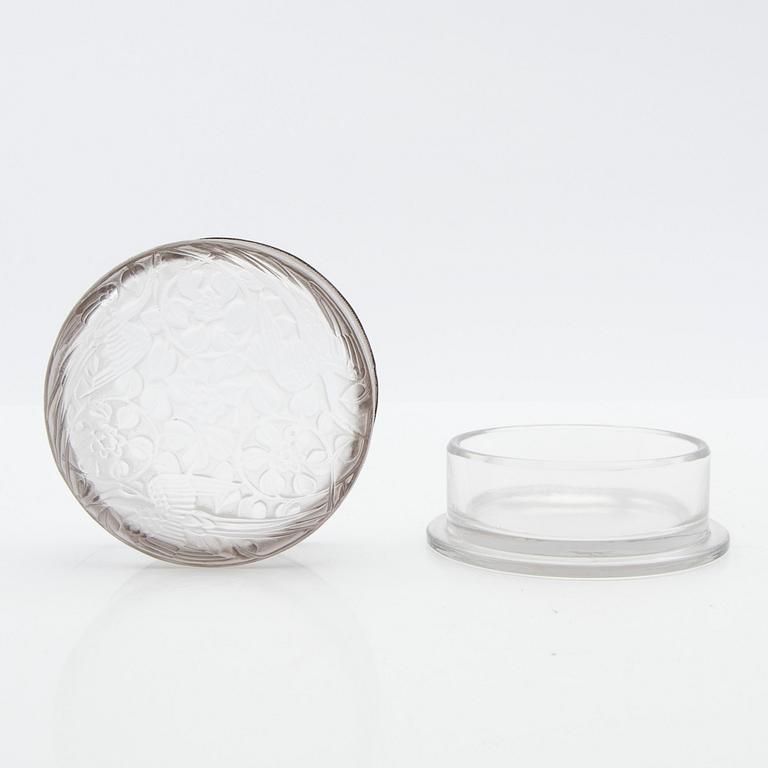 René Lalique, box, "Meudon", glass, France, early 20th century.