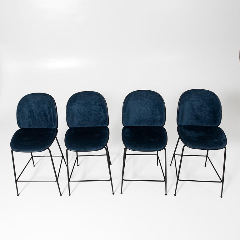 GamFratesi, barstolar, 4 st, "Bettle", Gubi, modern tillverkning.